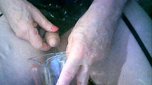 Dirty dogging slag Sarah smokes&comma; wanks&comma; drinks fat old dogger's cum&comma; and own piss