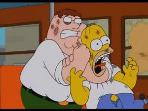 Homer simpson vs Peter griffin - Chicken fight style cross over