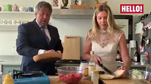 John Torode shows rare display of affection to wife Lisa Faulkner - see photo