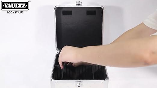 Vaultz Locking Storage Box with Key Lock, Mesh Pocket