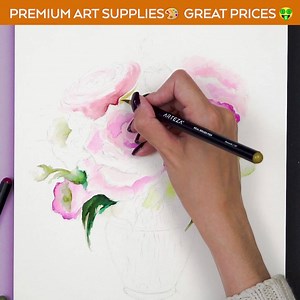 **LIMITED TIME ONLY** ⭐️⭐️⭐️⭐️⭐️ Watercolor Real Brush Pens 48! 🚛📦FREE SHIPPING Click 🛒Shop Now⤵️ | Arteza