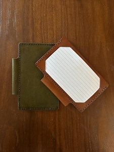 Personalized Leather Index Card Holder | Leather Card Holder Made in USA | Leather Men’s Gift | Leather Jotter | Leather Accessories - Etsy
