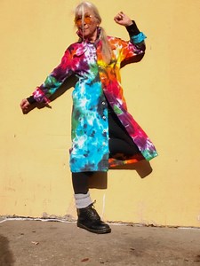 Bright Colorful Tie Dye Denim Jacket - Etsy