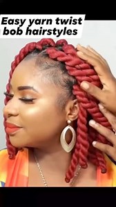 Easy yarn twist bob hairstyles #braidsconnect #bobhairstyles | Braids Connect