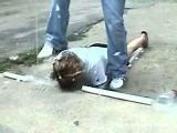 Girl Tries Curb Stomp