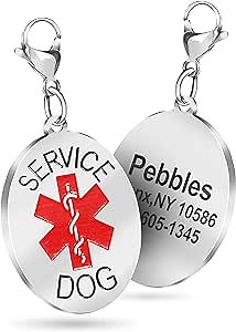 Amazon.com: Service Dog Tags Personalized Service Dog ID Tags Customized Emotional Support Dog Tag Service Animal Tag Stainless Steel Easy to Read Sturdy and Deeply Engraved : Pet Supplies
