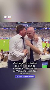 Président de la FIFA célébrant la victoire de l’Argentine — images virales