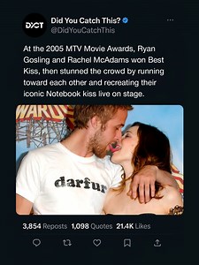 The Notebook's Iconic MTV Awards Kiss