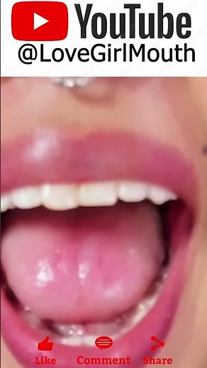 Here a girl shows us her beautiful teeth and tongue, #dentist #asmr #lips #tonque #teeth #uvula
