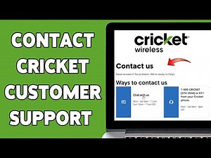 How To Contact Cricket Customer Support 2025 | Get Help With Your Cricket Account