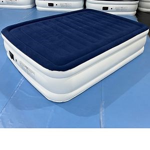 [Hot Item] Double Inflatable Bed Built-in Pump Foldable Portable Foam Air Mattress for Outdoor