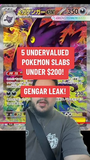5 undervalued Pokemon￼ slabs under $200! The Gengar Pokémon leak is actually insane! Graded Pokémon cards under $200 are not always easy to find but I hope you guys enjoyed! #undervaluedpokemoncards #pokemonmarketwatch #pokemoncardstoinvest #pokemoncardstobuy #Budgetpokemoncards #pokemonleak | Thecardscience