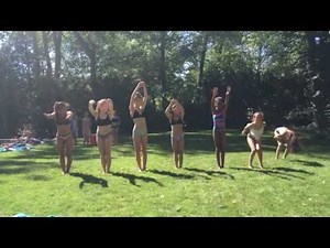 Gymnastics at a pool party!!