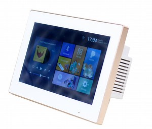 [Hot Item] 4 Channels Home Smart Audio Receivers Stereo Amplifier with 7 Inch HD Touch Screen Bluetooth WiFi Wall Amplifier