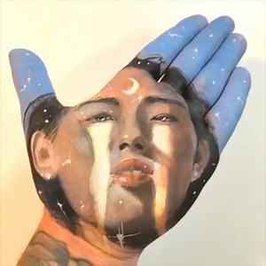 Hand-stamping artwork is amazing to watch. Credit: Russell Powell @pangaeanstudios (Instagram) | Art Inspirations