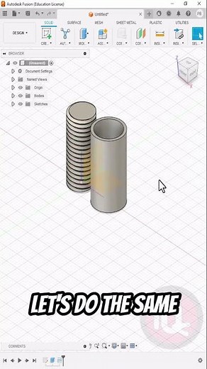 Fusion 360: Reverse Thread #3dprinting #fusion360 #fusion360tutorial