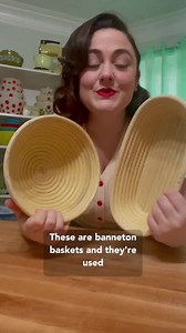 Banneton baskets are used by bread bakers to proof bread in. #baker #breadbaking #sourdough #sourdoughbread | Baker Bettie