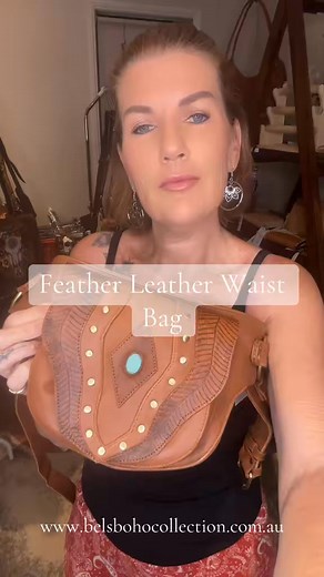 Introducing my hand-tooled Feather Leather Waist Belt. Waist belts offer convenience, hands-free comfort & stylish functionality making them perfect for festival goers.This hard-tooled leather waist belt with an embossed gem offers unique craftsmanship, blending durability with elegant design. Its intricate detailing and striking gemstone add a touch of luxury, making it both a functional accessory & a statement piece. #you #foryou #fypp #SmallBusiness #genuineleather #waistbag | Bel’s Boho Coll