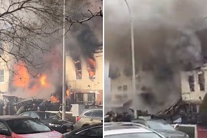 ‘Gas explosion’ causes NYC building to collapse leaving 1 dead & 7 hurt