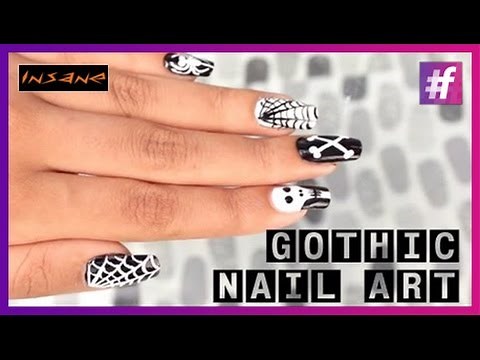 Amazing Gothic Nail Art | DIY Nail Arts