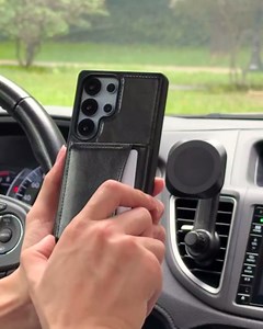 for Samsung Galaxy S24 Ultra Case with Wallet - Fits 4 Card Slots,Compatible with MagSafe for Women Aesthetic PU Leather Credit Card Holder Stand Phone Cover for Samsung S24 Ultra, Polka Dots