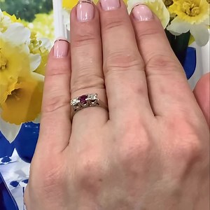 13 reactions | Vintage Ruby & Diamond Ring - - - - A ruby a day,...