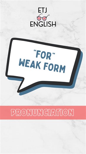 6.4K views · 274 reactions | WORDS WITH WEAK FORMS: “For” #britishenglish #britishpronunciation #britishaccent #learnbritishenglish #vocabulary #pronunciation #englishpronunciation #learnenglish #etj #etjenglish #weakforms #sentencestress #wordstress #englishstress #english #englishteacher #englishlearning | ETJ English | Facebook