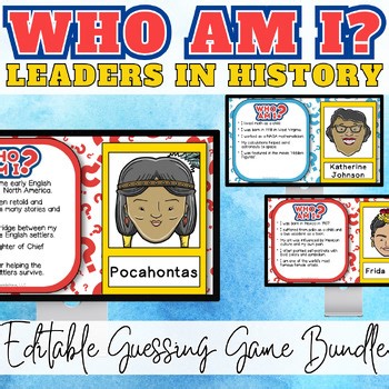 Native American, Hispanic Heritage, Black History Guess Who Am I, Guessing Game