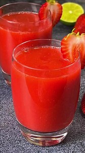 Enjoy drinking fresh homemade strawberry juice #facebookreels #facebookreel #strawberry #freshjuice | Indian veggie delight