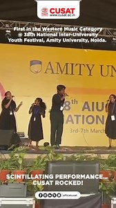 1K views · 21 reactions | First in the Western Music Category @38th National Inter-University Youth Festival, AMITY UNIVERSITY Noida #LifeAtCUSAT #CUSATCampusVibes #CUSATJourney #ProudCUSATian #DreamBigWithCUSAT | Cochin University of Science & Technology | Facebook
