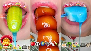 A very relaxing compilation of videos all put together in the most relaxing compilation, perfect for sleep, relaxing or studying. Today we are tasting jello jelly, fondant, honey & other tasty treats. 💋 WHICH SATISFYING ASMR MUKBANG EATING EMOJI FOOD CHALLENGE NEXT? ASMR satisfying eating emoji food challenge compilation, eating honey, wax honey candy, fondant, jelly and lots more delicious foods, in a relaxing compilation perfect for sleeping, studying & resting. Enjoy this ASMR mouth sounds a