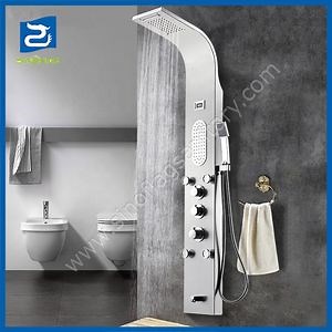 [Hot Item] European Massage Rain Shower Panel Stainless Steel Heater Shower Panel