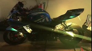 6pc strip + 4pc pod RGB led Motorcycle LED Light Kits with remote controller