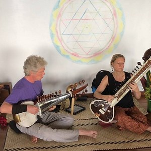 Raga Mand that includes a Rajasthani folk melody. Bruce Hamm and Joanna Mack played this rag that celebrates the beauty between man and woman... on the occasion of a beautiful Yoga couple announcing that they had decided to marry each other at the heart of yoga teacher training ❤️. #yogaofheart #heartofyoga #thepromise | Mark Whitwell: Heart of Yoga