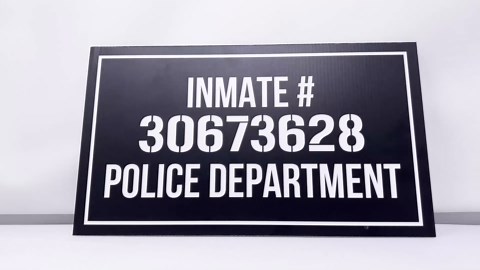 King Props Mugshot Photo Booth Prop Sign - Perfect for Bachelorette, Bridal Shower, Wedding, Birthday Party, and More! Unique 14x8-inch Waterproof Photo Booth Accessory for Memorable Celebrations