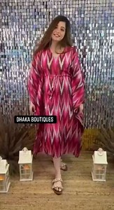 ZIG ZAG MUSLIN PRINTED KAFTAN | Dhaka Boutiques & accessories
