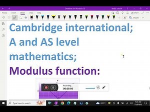 Cambridge international mathematics A and As level; Modulus function ) - 4.#cambridgeaandaslevel