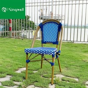 [Hot Item] Popular Plastic Rattan Wicker Stackable Restaurant Outdoor Garden Dinner Dining Chair with French Bistro Style