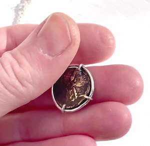 Ancient Greek Owl Coin Pendant: Sterling Silver Athena Necklace - Etsy