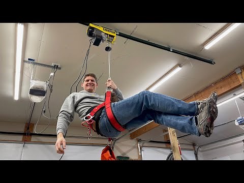 Movable shop hoist with strut channel - First test 650 pounds!