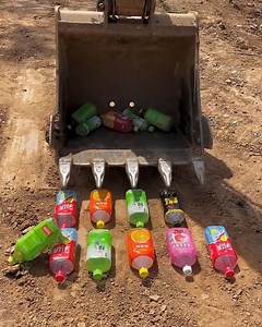 Picking up bottles using an excavator! | Bee Inspired