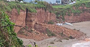 Popular Devon beach shut after 'significant' cliff fall