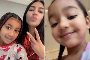 Kim Kardashian ditches glam for pajamas on Christmas with daughters North & Chi