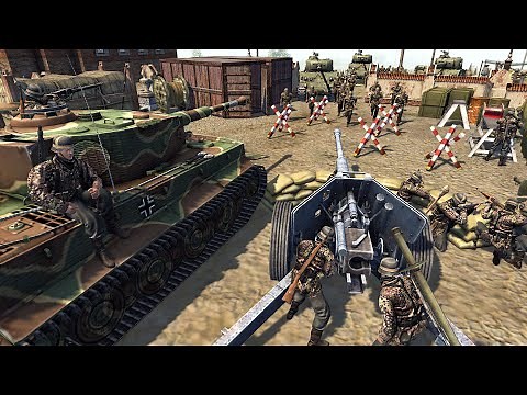 Elite Germans Hold ENDLESS WAVES of US Army! - Men of War: WW2 Defense Mod Battle Simulator