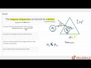 The angular dispersion produced by a prism
