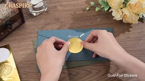 CRASPIRE 504Pcs Butterfly Envelope Stickers Gold Foil Stickers Self-Adhesive Embossed Envelope Seals Insect Decals for DIY Photo Album Envelope Invitation Card Diary Scrapbook Decoration