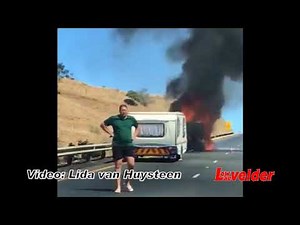 WATCH: Driver watches helplessly as his Land Rover SUV sets ablaze in Mpumalanga - Here's what to do if your car catches fire in SA