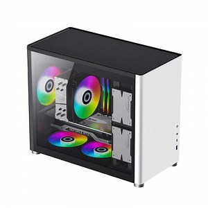 [Hot Item] Computer Case Module Design with Dual Glass Cube Vertical Airflow