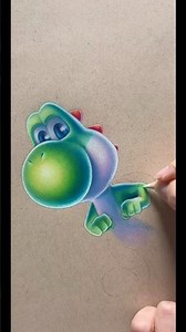 Yoshiiii🦖🥚 #yoshi #mariogalaxy #mario #arttok #prismacolor