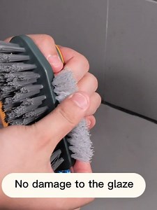 Grout and Corner Scrubber Brush with Scraper Tool 4-in-1, Stiff Bristles Crevice Floor Cleaner for Cleaning Bathroom Kitchen Wall Gap Cleaning Brush